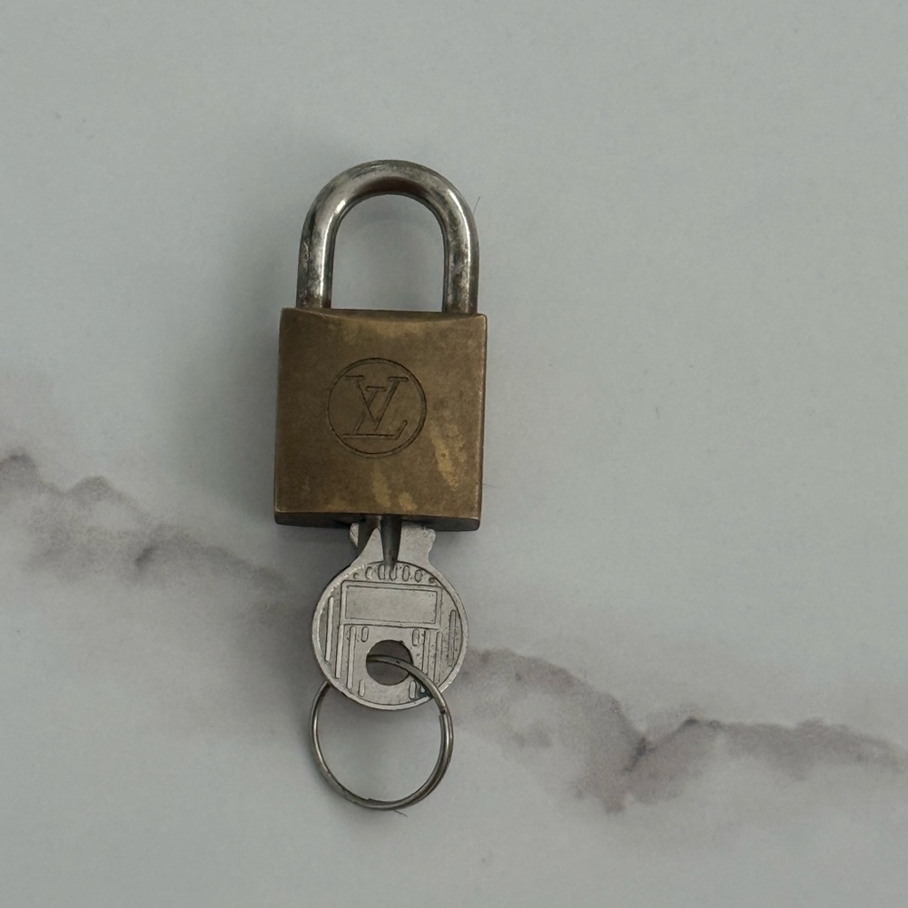 Louis Vuitton Gold and Silver Padlock with Key